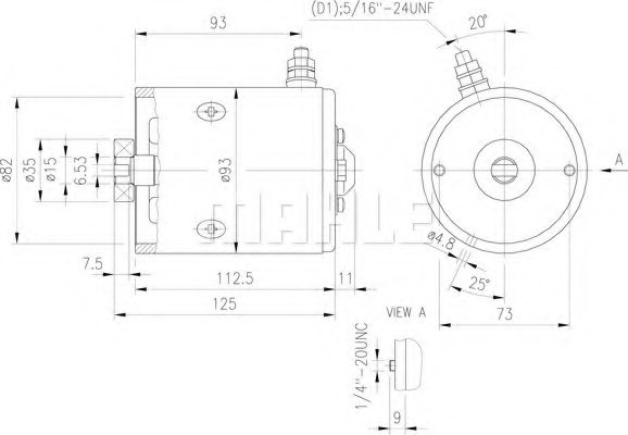 MAHLE ORIGINAL MM 109 Electric Motor